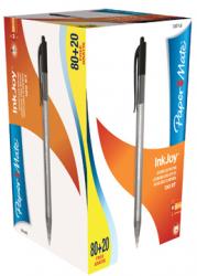 Papermate balpen InkJoy 100 RT zwart - 80 + 20 GRATIS