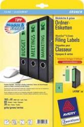Avery printbare rugetiketten 'Block Out' groen 192 x 61 mm