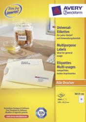 Avery witte universele etiketten QuickPeel 105x42 mm