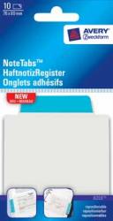 Avery Zweck Note Tabs groot 76,2 x 88,9 mm blauw  