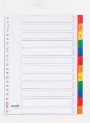 Class'ex numerieke tabbladen A4 uit gekleurde PP set 1-12