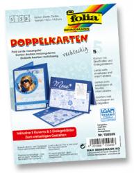 Folia wenskaarten 10,5x15 cm blauw