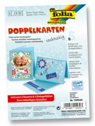 Folia wenskaarten 10,5x15 cm lichtblauw