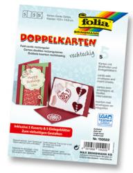 Folia wenskaarten 10,5x15 cm donkerrood