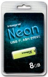 Integral USB Stick Neon 8GB geel