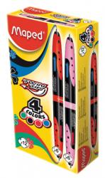Maped 4-kleuren balpen Twin Tip Collector Girl en Collector Boy
