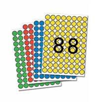Apli ronde etiketten fluo geel, Ø 8mm