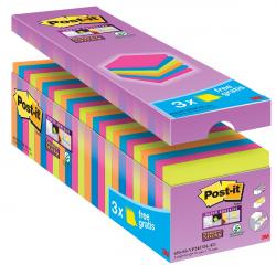 Gekleurde Post-it® Notes Value Pack kleurenmix 76x76 mm - Pak van 24 blokken
