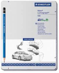 Staedtler potlood Mars Lumograph - Etui van 19 stuks met alle hardheden