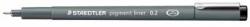 Staedtler fineliner Pigment Liner 0,2 mm zwart