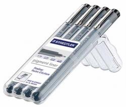 Staedtler fineliner Pigment Liner opstelbare box met 4 stuks 