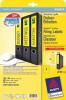 Avery printbare rugetiketten 'Block Out' geel 192 x 61 mm - Doos van 80 stuks