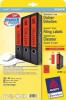 Avery printbare rugetiketten 'Block Out' rood 192 x 61 mm - Doos van 80 stuks