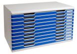 Exacompta ladenblok Modulo A3 met 10 gesloten laden grijs/blauw