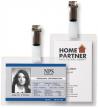 3L selflaminating badge met clip 104x74 mm horizontaal