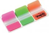Post-it® Index Strong 25,4 x 38 mm roze, groen en oranje 