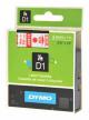 Dymo D1 tape - labeltape 9mm x 7M rood/wit
