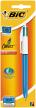 Bic 4-kleuren balpen medium punt op blister 