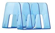 Han boekensteun glossy transparant blauw