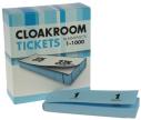 Nummer-/ garderobeblokken dubbel blauw 