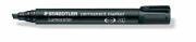 Staedtler permanente marker lumocolor 350 zwart schuine punt