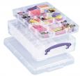 Really Useful boxes gekleurde transparante opbergdozen 4 liter transparant  
