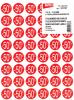 Agipa kortinglabel -50% rood - Set van 10 pakken