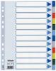 Esselte 11-gaats tabbladen uit PP ass. kleuren - 12 tabs