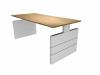 Swan bureautafel - hoekbureau Nova wangenpoot 180 x 80 cm