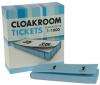 Nummer-/ garderobeblokken dubbel blauw 