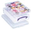 Really Useful boxes gekleurde transparante opbergdozen 4 liter transparant  