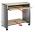 Durable design Line computertafel metaal-zilver/ahorn